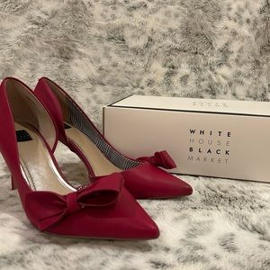 White House Black Market Ella Empress Red Heels Size 7.5